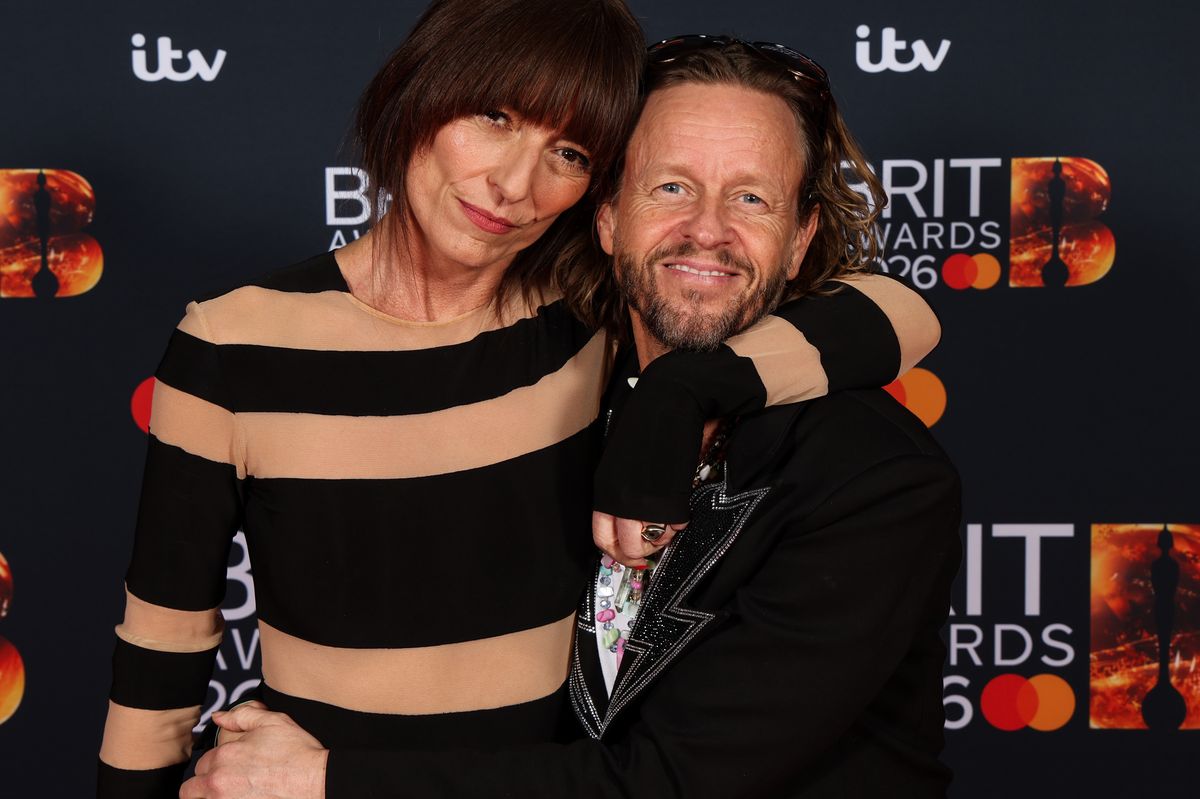 MANCHESTER, ENGLAND - FEBRUARY 28: (EDITORIAL USE ONLY) Davina McCall and Michael Douglas attend The BRIT Awards 2026 at Co-op Live on February 28, 2026 in Manchester, England. (Photo by JMEnternational/Getty Images)