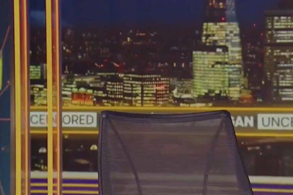 Piers left his seat as Harrison laughed