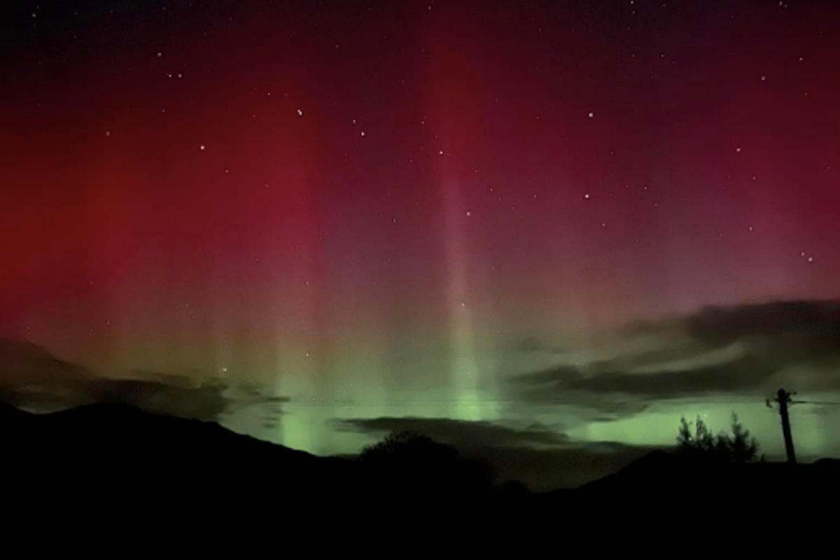 The Northern Lights visible over Kylemore in Connemara on September 13