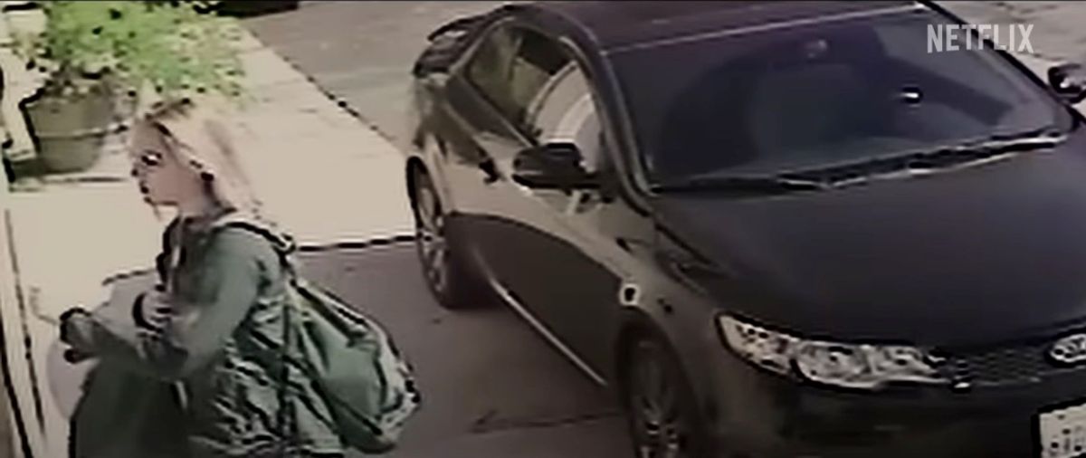 Denise on a door camera