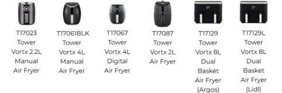 Tower air fryers