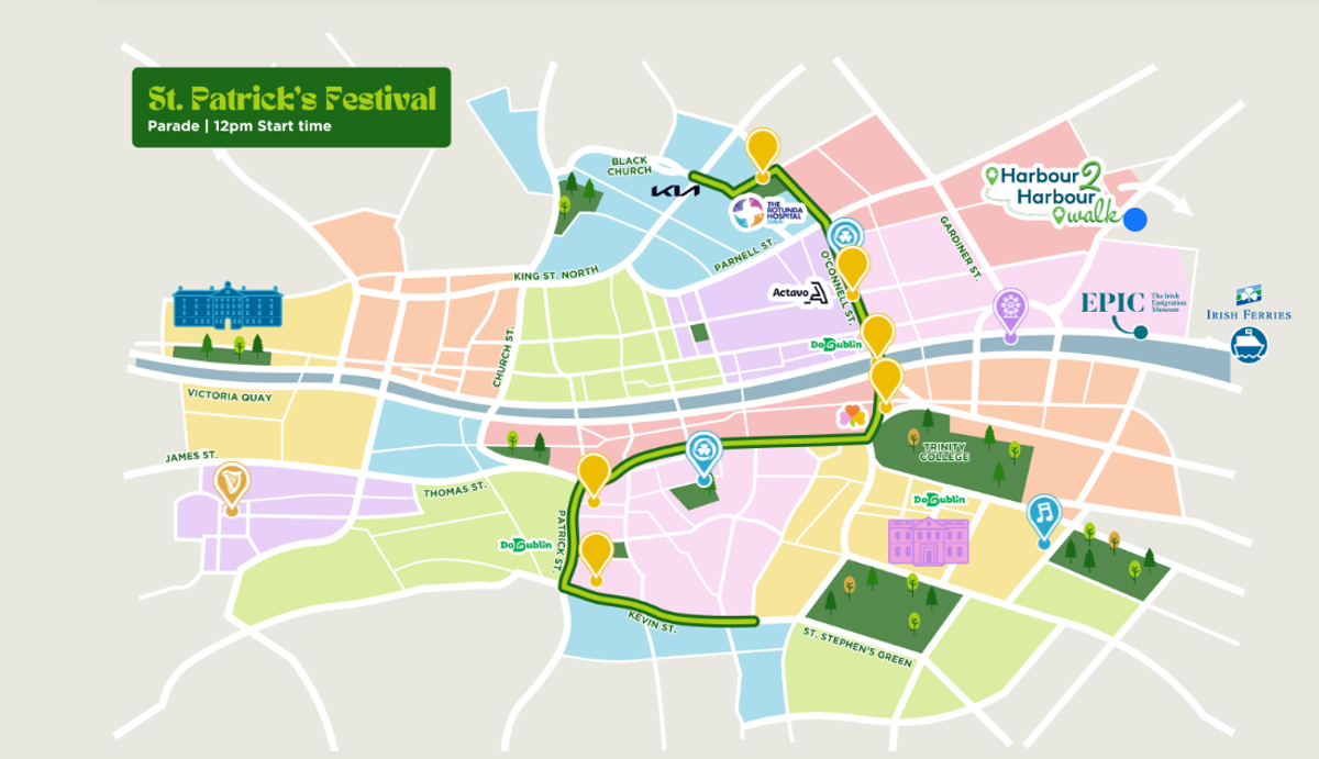 The parade route 2026