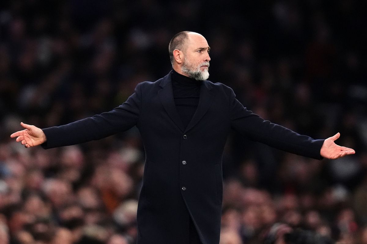 Tottenham Hotspur manager Igor Tudor reacts during the UEFA Champions League round of sixteen, second leg match at the Tottenham Hotspur Stadium.