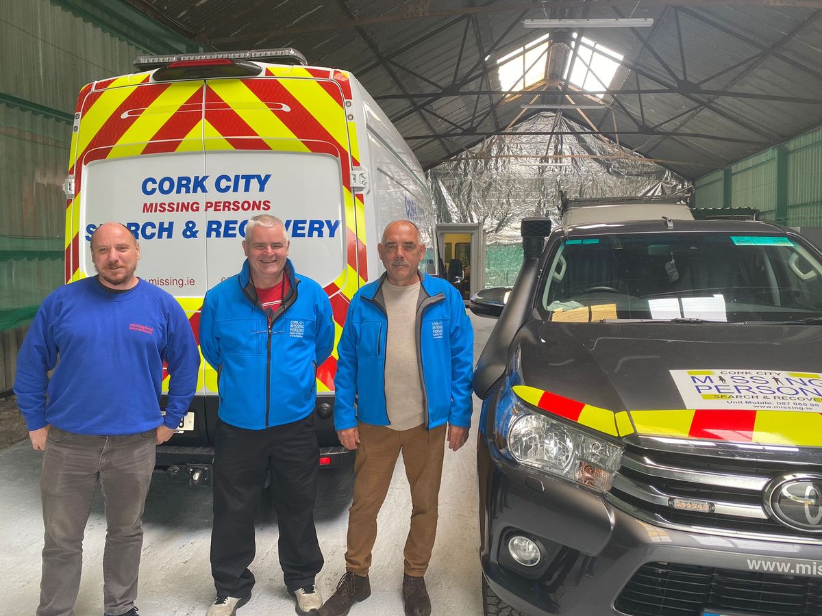 David Varian, Chris O'Donovan and Denis Kiely at the new Cork City Search and Recovery base on Horgan's Quay 