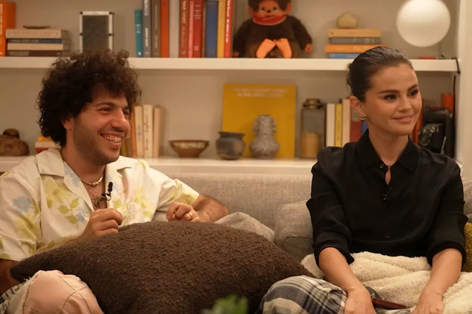 Benny Blanco and Selena Gomez on the 'Friends Keep Secrets' podcast in March 2026Credit: Friends Keep Secrets/Youtube
