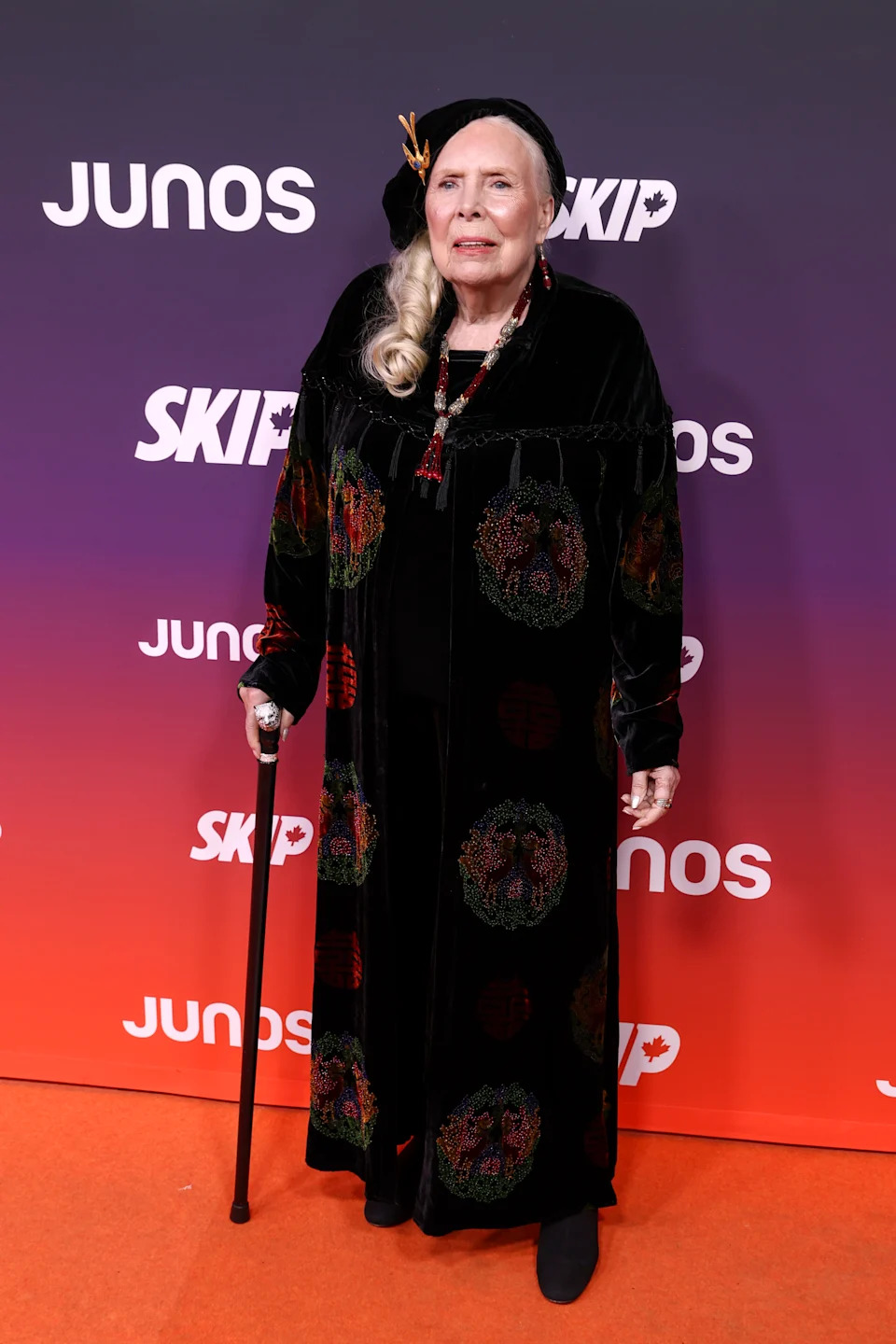 HAMILTON, ONTARIO - MARCH 29: Joni Mitchell attends the 2026 JUNO Awards at TD Coliseum on March 29, 2026 in Hamilton, Ontario. (Photo by Cindy Ord/Getty Images)