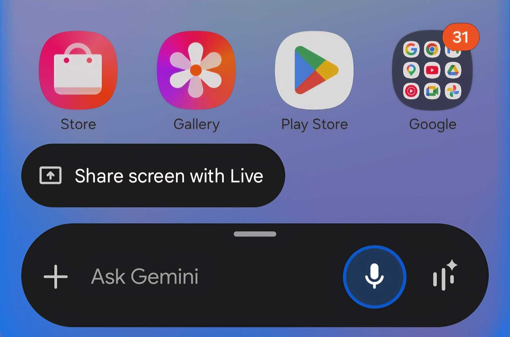 Opening the Google Assistant using the side buttons on Android.