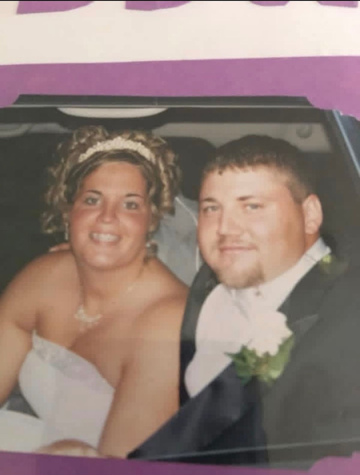 Courtney Terrell and her husband mark on their wedding day