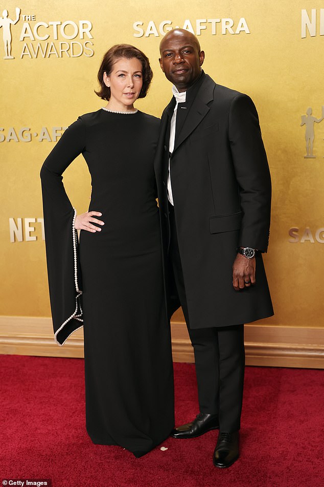 David Gyasi and wife Emma arrived for the glittering awards ceremony