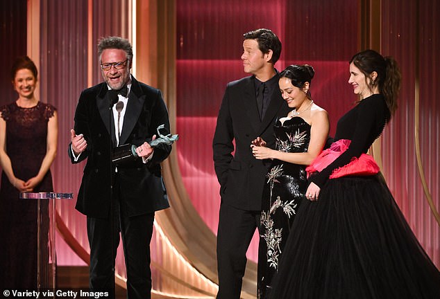 The Studio also won the top prize of Outstanding Performance by an Ensemble in a Comedy Series over Abbott Elementary (ABC), The Bear (FX/Hulu), Hacks (HBO Max), and Only Murders In The Building (Hulu)