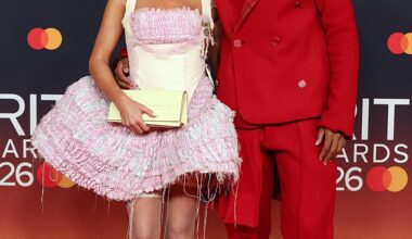 Toni Laites and Cach Mercer turned up at the BRIT awards together on Saturday but left separately after a row