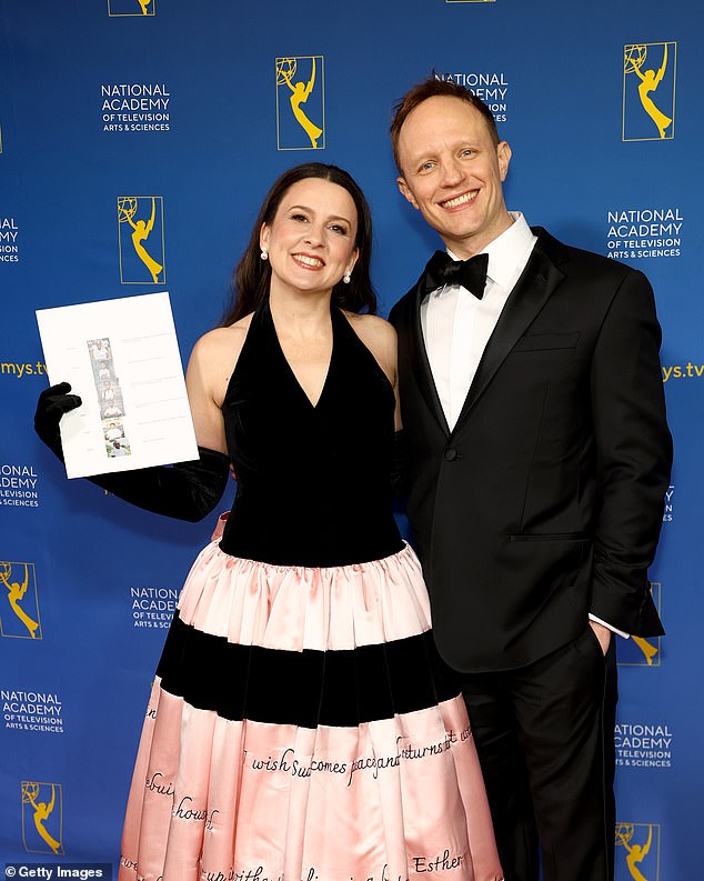 She hit the red carpet with her husband Mr. Aron, real name Aron Accurso, who looked smart ina a tux alongside his wife, real name Rachel Griffin-Accurso