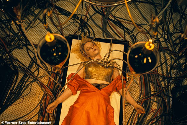 The two-time Oscar nominee pulled triple duty portraying murdered woman Ida, The Bride and Frankenstein author Mary Shelley in the 126-minute flick hitting US/UK theaters this Friday