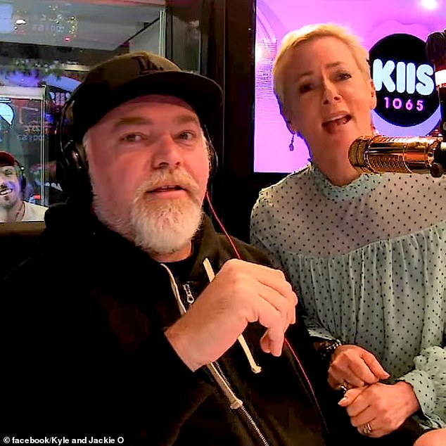 Keller and Jones, who head up the Gold Network show Jonesy & Amanda, joked they were the 'last people standing' after the news broke. Keller pictured with Sandilands