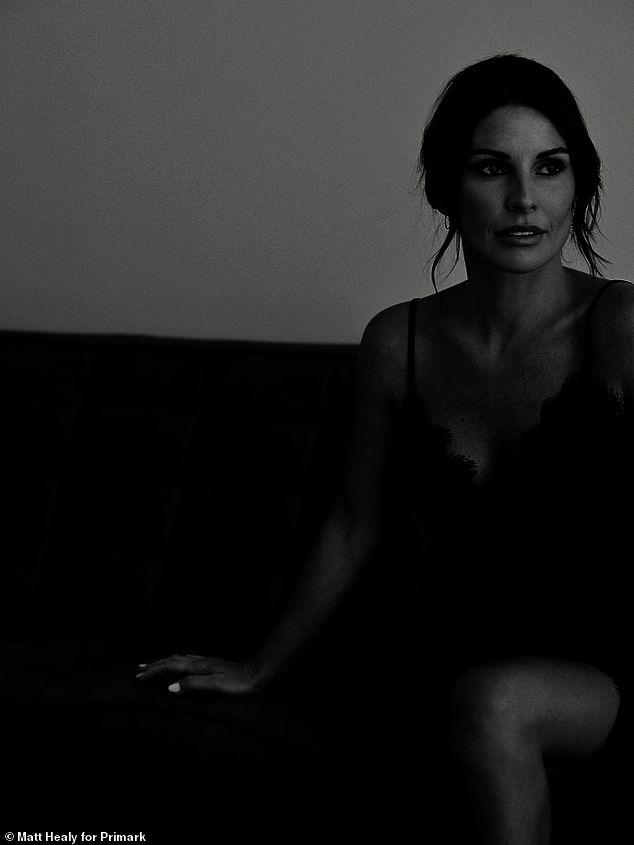 In another candid black-and-white snap, Coleen slipped into a chic black satin dress with lace trims