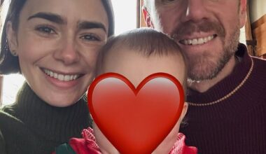 Lily Collins (left) is planning to move from Los Angeles to the capital with her husband, film director Charlie McDowell (right), and their year-old daughter Tove (centre)