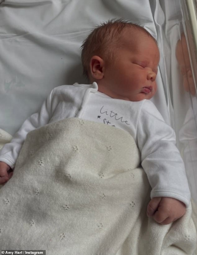 Amy revealed the couple are still yet to name the new arrival