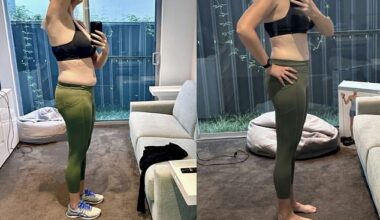 Jodie Snell, from the Gold Coast, says a protein shake containing 30g of protein, plus vitamins and collagen peptides, helped her lose her 'spare tyre' without weight loss jabs or working out