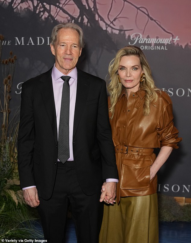 Michelle Pfeiffer made a rare public appearance with her husband, David E. Kelley, as they attended the New York premiere of The Madison on Monday