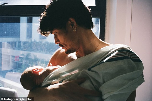 The actor, who played Reggie Mantle in the CW teen mystery drama, took to social media on Monday with Camille to show off their newborn in sweet snaps