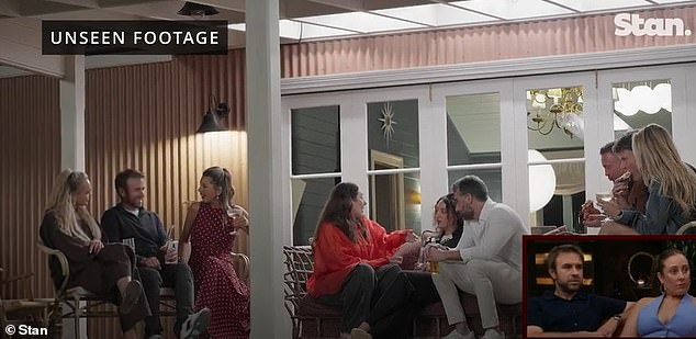 A clip of an unaired moment from the show's recent Couples Retreat was shown on Stan's MAFS: After Dinner Party special on Wednesday night