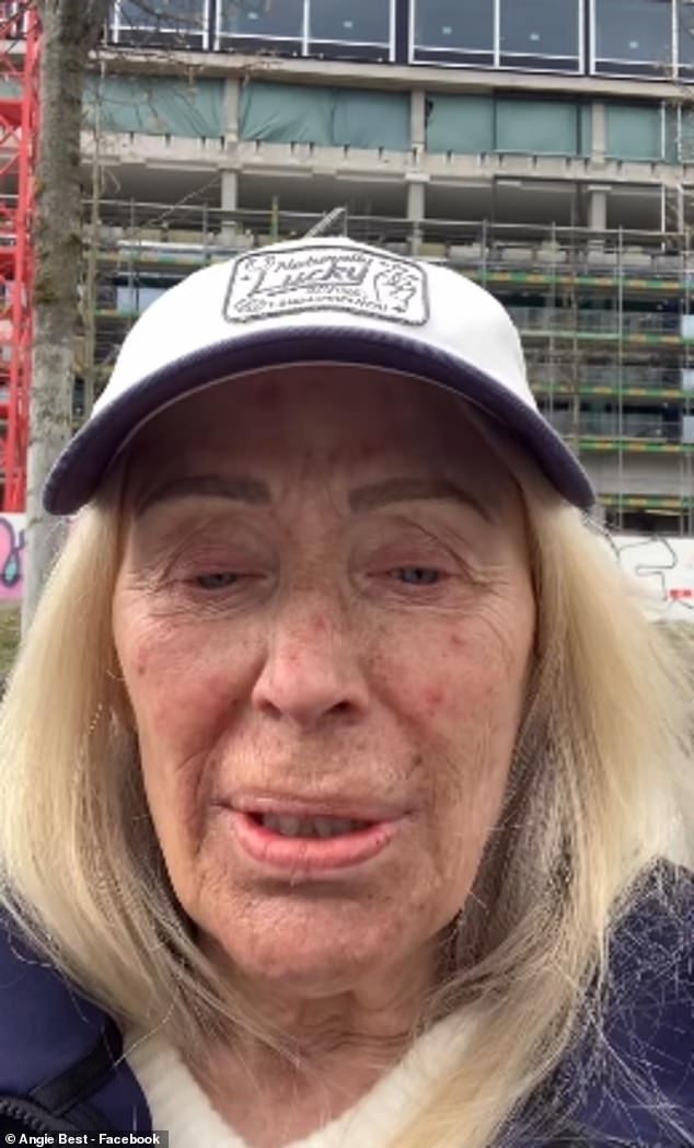 Angie Best has revealed she 'doesn't want to go out in public' or have anyone see her as she suffers from a acne breakout amid her cancer treatment