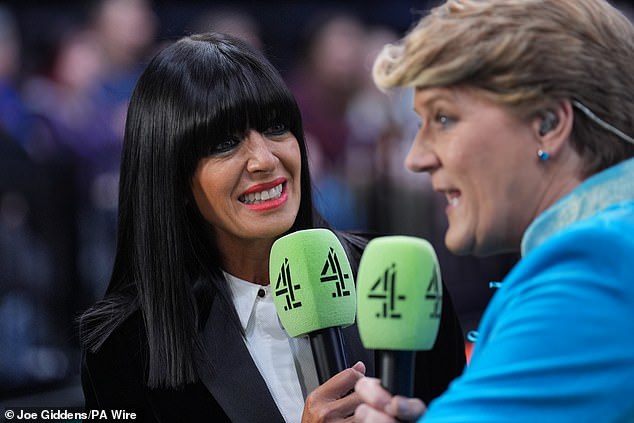 Her glittering CV boasts Strictly and The Traitors and earlier this month she also joined the Channel 4 presenting team at Crufts. Pictured with Clare Balding