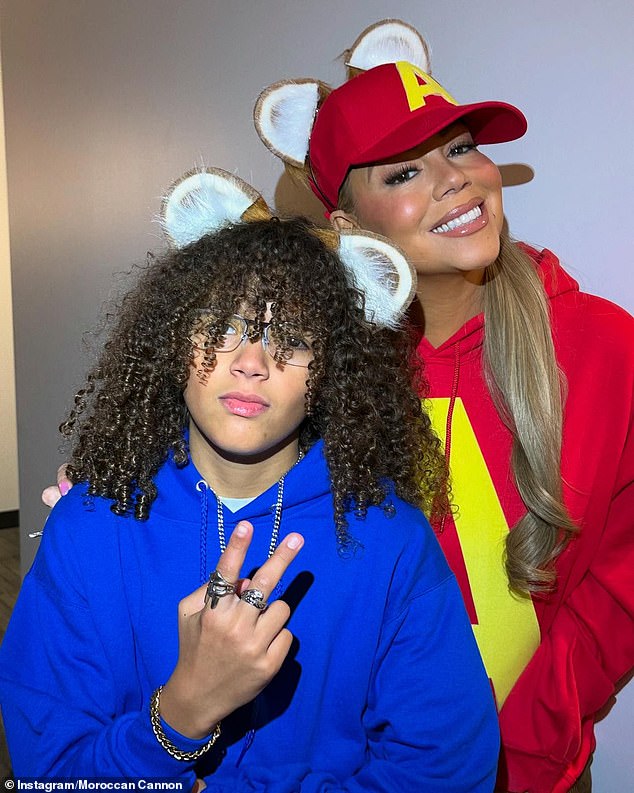 Moroccan - or Rocky as he's usually called - welcomed his mother into his screen space and encouraged her to say hello to viewers (pictured on Instagram)