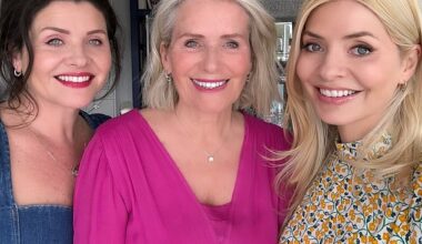 Holly Willoughby posed with her lookalike mum Linda and her rarely seen sister Kelly as she shared a sweet selfie to mark Mother's Day on Sunday