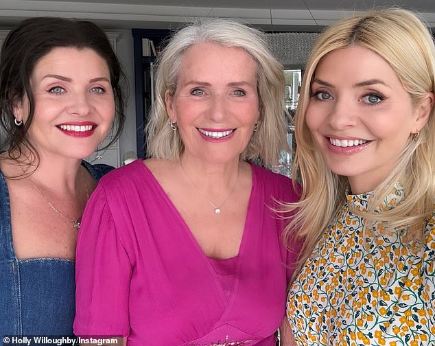 Holly Willoughby posed with her lookalike mum Linda and her rarely seen sister Kelly as she shared a sweet selfie to mark Mother's Day on Sunday
