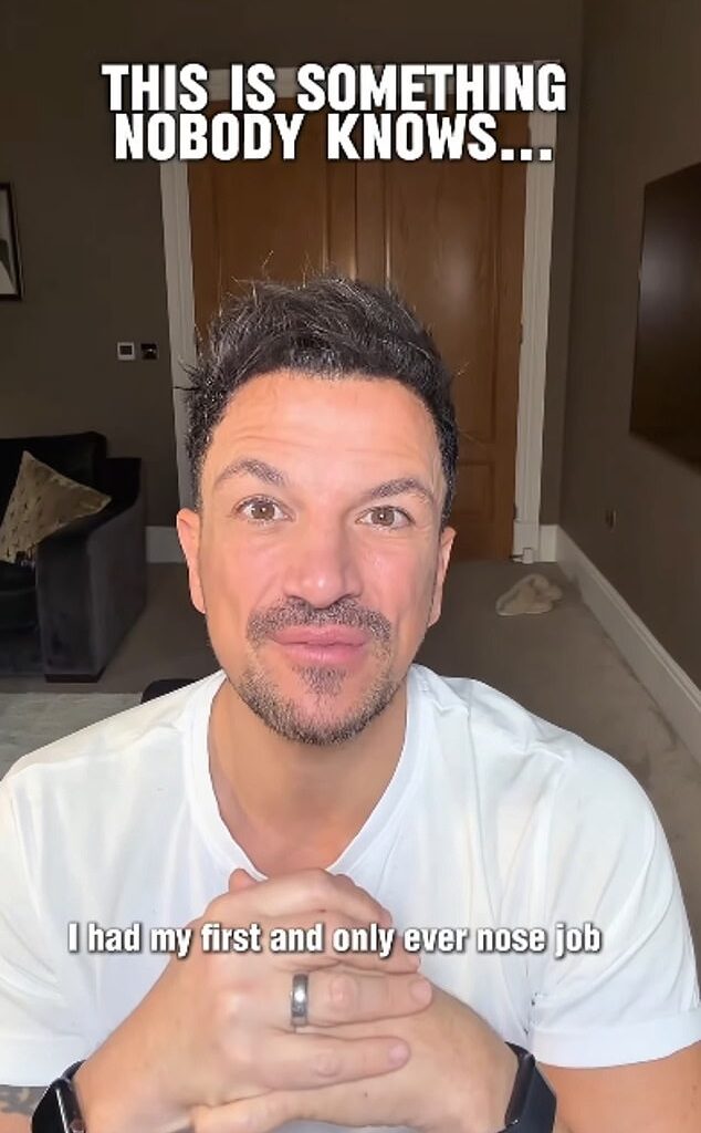Peter Andre has revealed he had a secret nose job in the nineties after feeling insecure about his looks