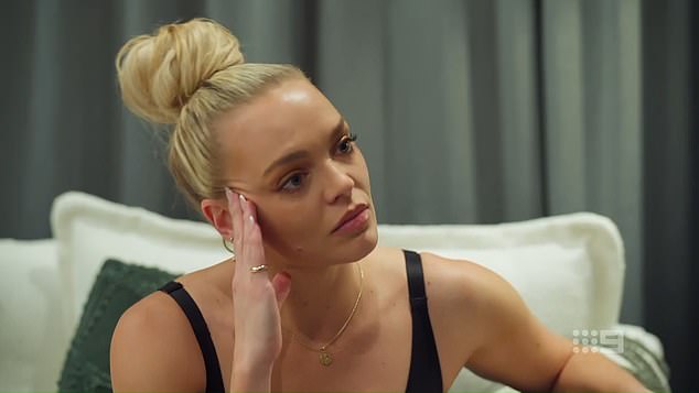 The stress of being the subject of a vile text exchange has clearly got to Married At First Sight bride Alissa Fay (pictured)