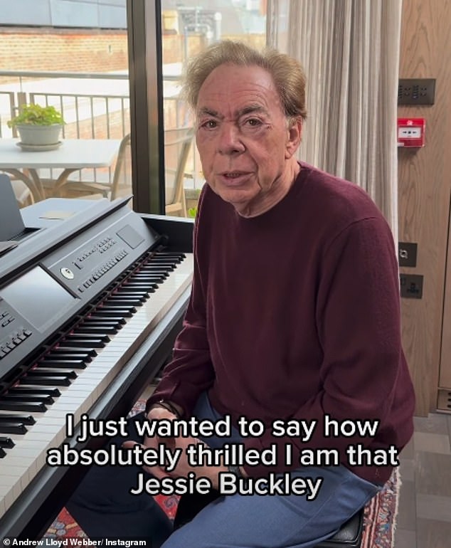 Andrew Lloyd Webber has recalled when he knew 'very special' Oscar winner Jessie Buckley would be a 'huge star' after she appeared on his show I'd Do Anything