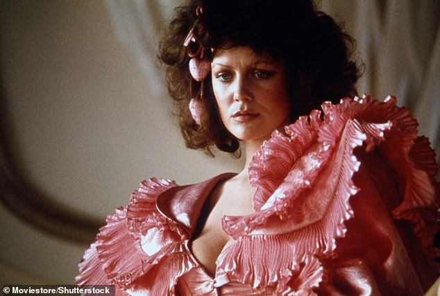 Wearing pink ruffles in the 1980s when she made more movies for the silver screen