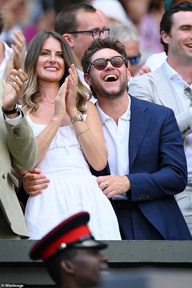 Amelia Woolley and boyfriend Niall Horan at Wimbledon last summer. Amelia's wristwatch looks as though it might have cost a pretty penny too