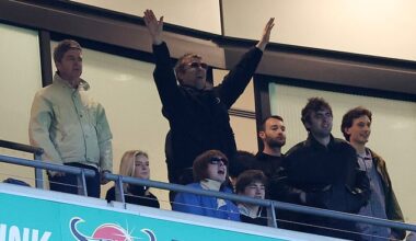 Liam and Noel Gallagher reunited for a rare public outing on Sunday as they celebrated Manchester City¿s Carabao Cup final win at Wembley