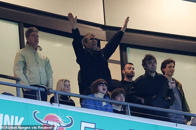 Liam and Noel Gallagher reunited for a rare public outing on Sunday as they celebrated Manchester City¿s Carabao Cup final win at Wembley