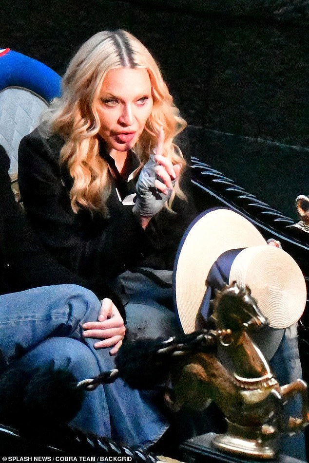 Madonna was spotted filming alongside Julia Garner in Venice, Italy over the weekend