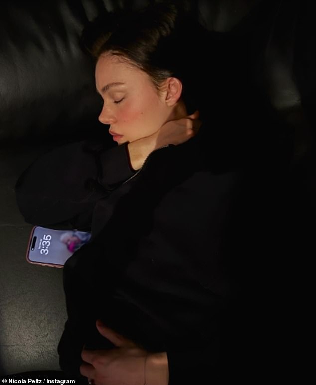 Nicola Peltz has revealed how hard she has been working as she had 'a sleepover in the editing room' ahead of the release of her forthcoming movie Prima