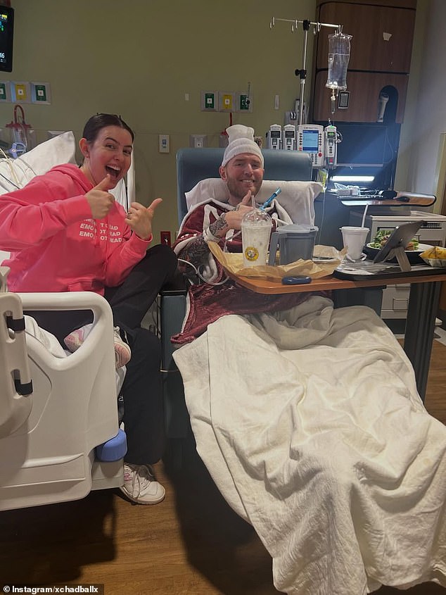 Chad was first diagnosed with cancer in 2021 after his wife Lisa Cimorelli found him unconscious in bed