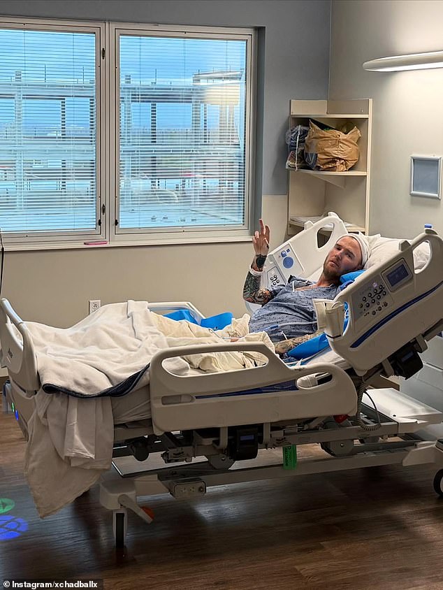 The rocker, 45, revealed he was rushed to hospital after he was left 'struggling to control' the movements of his left hand during a gig in Nashville