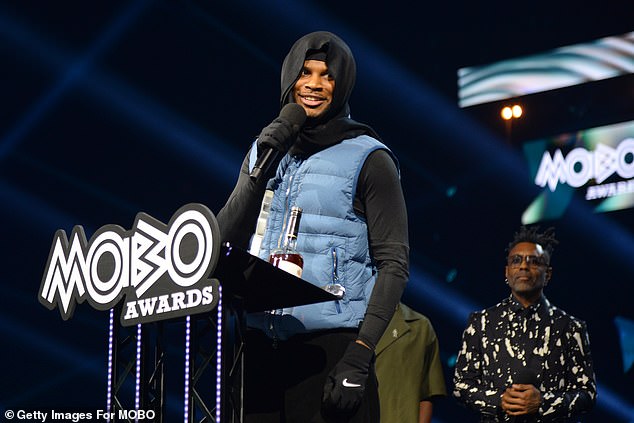 Jim Legxacy won the award for Best Male Act onstage during the awards ceremony