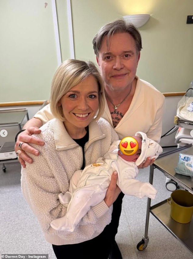 Suzanne Shaw, 44, and Darren Day, 57, are grandparents! Hear'Say singer's son Corey, 21, has welcomed his first child as she shared the news in an Instagram post on Thursday