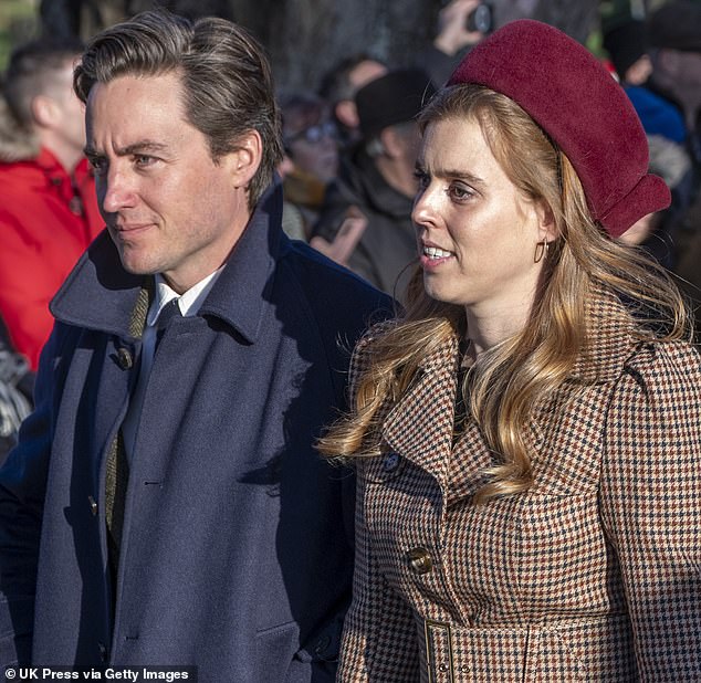 Princess Beatrice and Edoardo Mapelli at the Christmas Morning Service last year