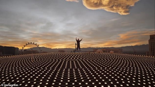 In Chalamet's earlier version, he is seen hollering and waving his arms from the rooftops