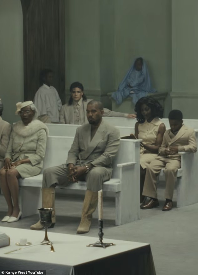 While watching the church-inspired visual, eagle-eyed viewers noticed a cameo from Michael Jackson impersonator Fabio Jackson