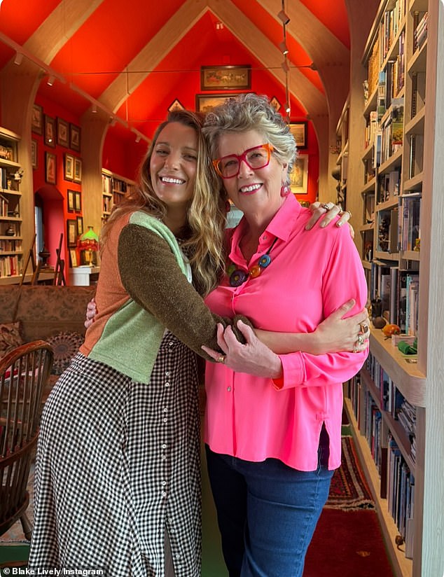 During her trip to London, Great British Bake Off super fan Blake also shared a photo from a catch up with former host Prue Leith