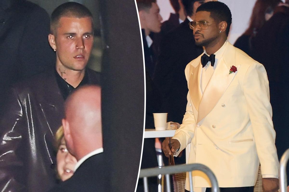 Usher claps back at claim he and Justin Bieber got into 'heated exchange' at Oscars party