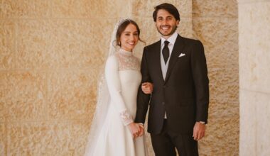 Inside Princess Iman of Jordan and Jameel Thermiotis' wedding: the bride dazzled in a Dior and a Chaumet tiara for the elegant palace ceremony
