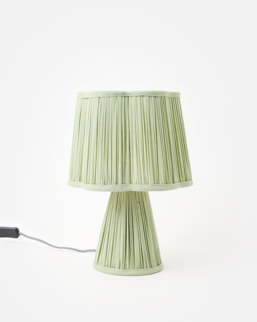 Pli Green Pleated Desk & Table Lamp